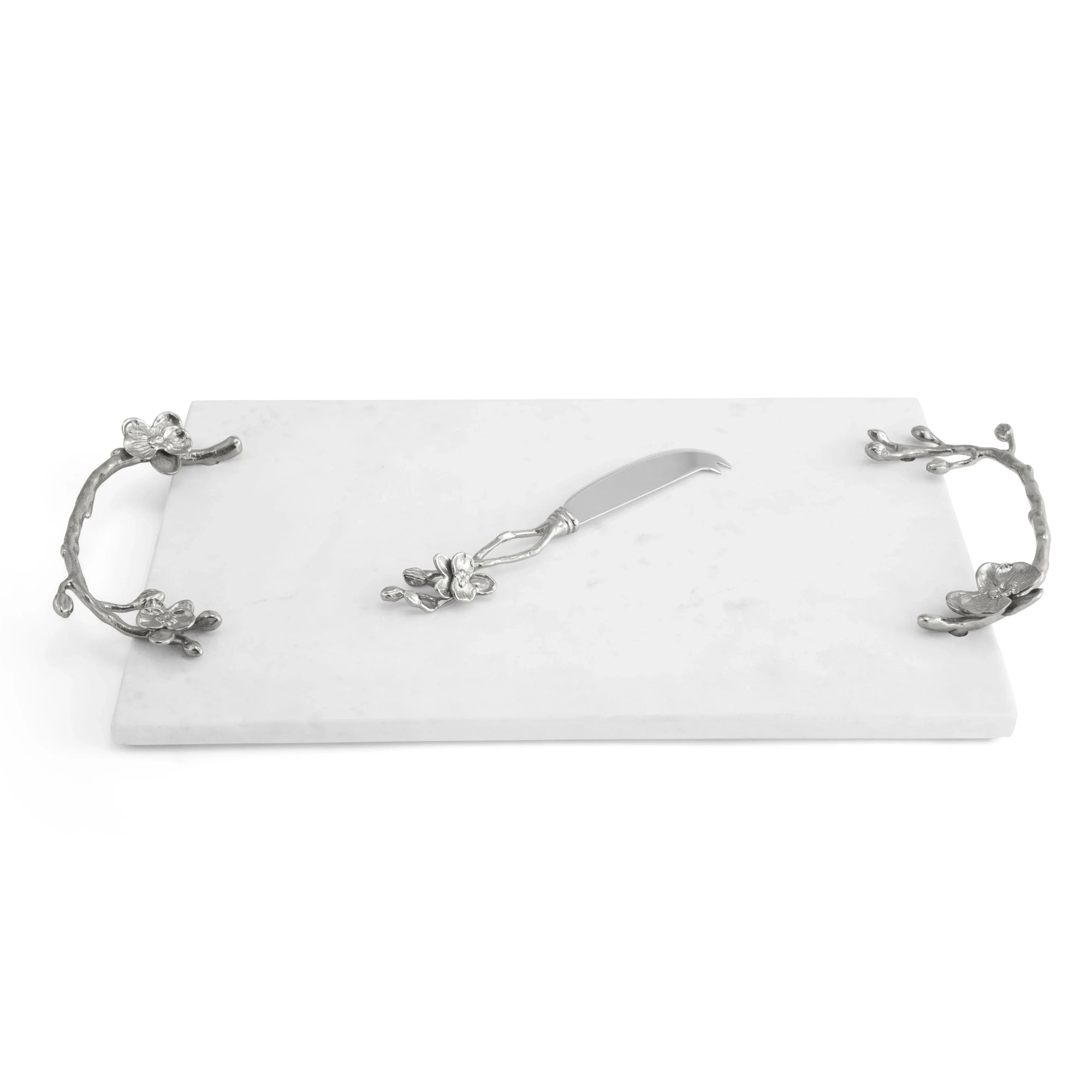 Michael Aram White Orchid Cheese Board w/ Knife