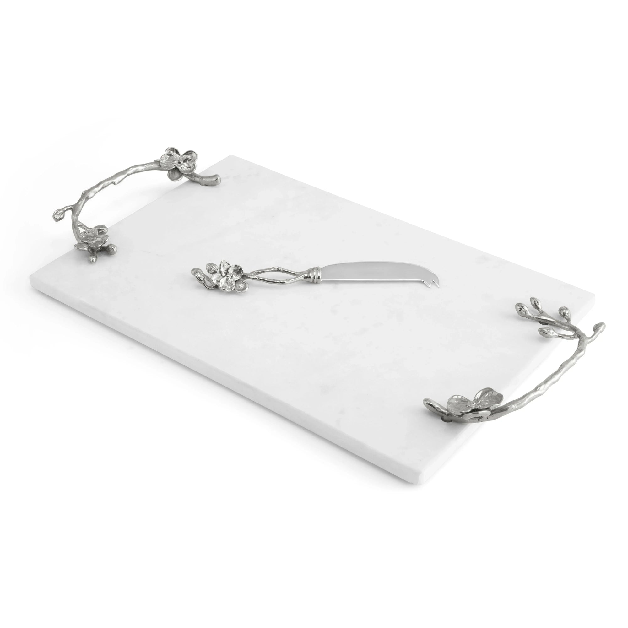 Michael Aram White Orchid Cheese Board w/ Knife