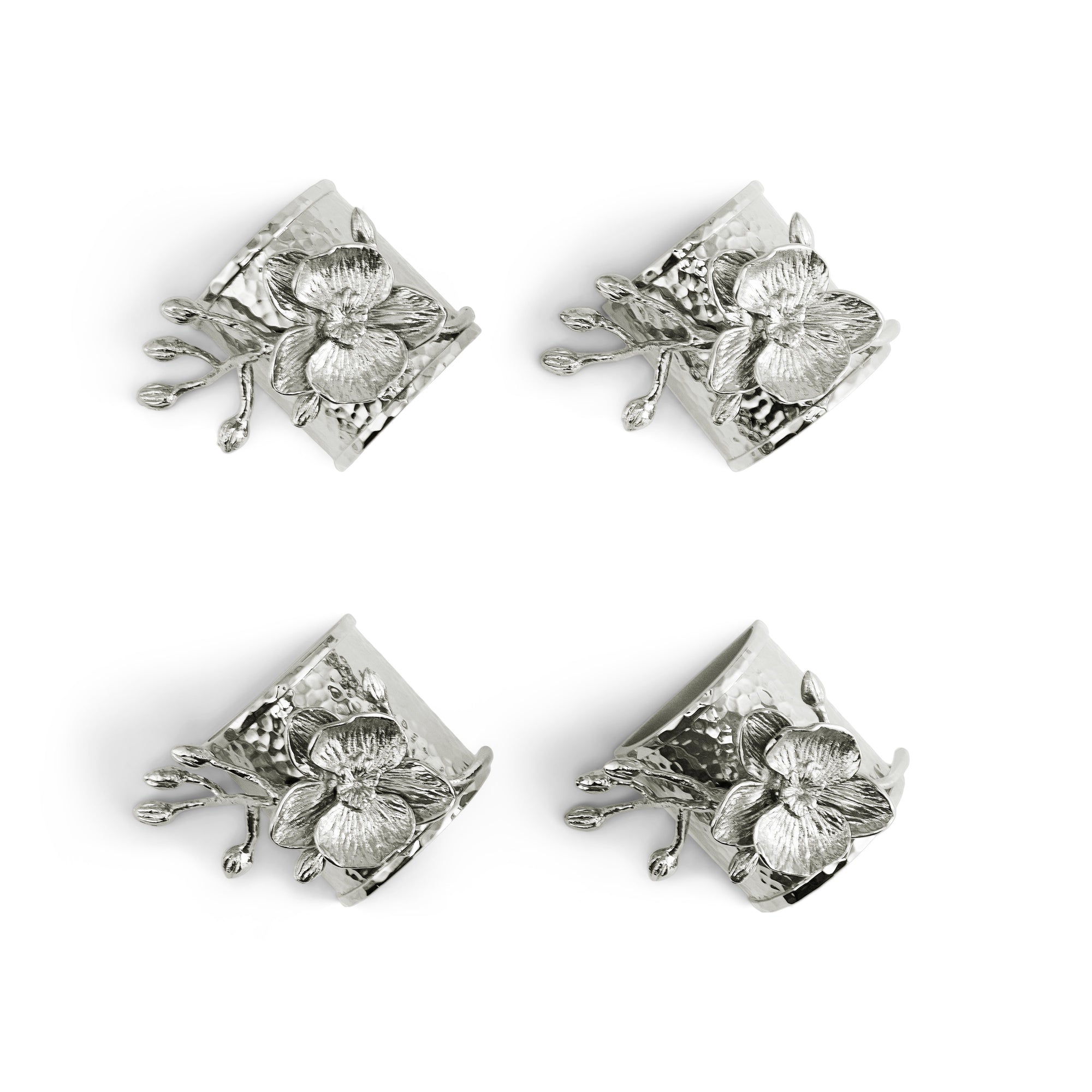 Michael Aram White Orchid Napkin Ring Set