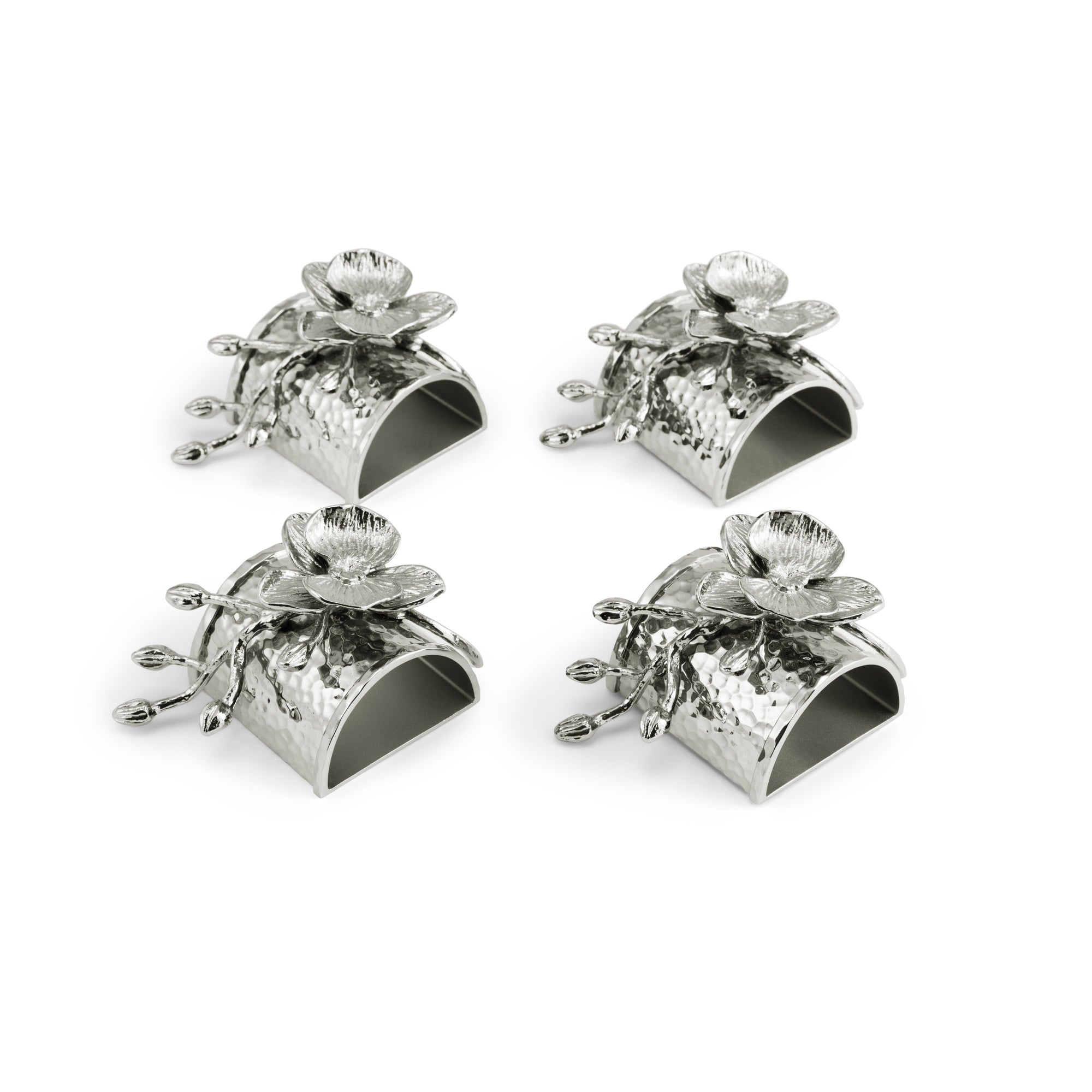 Michael Aram White Orchid Napkin Ring Set