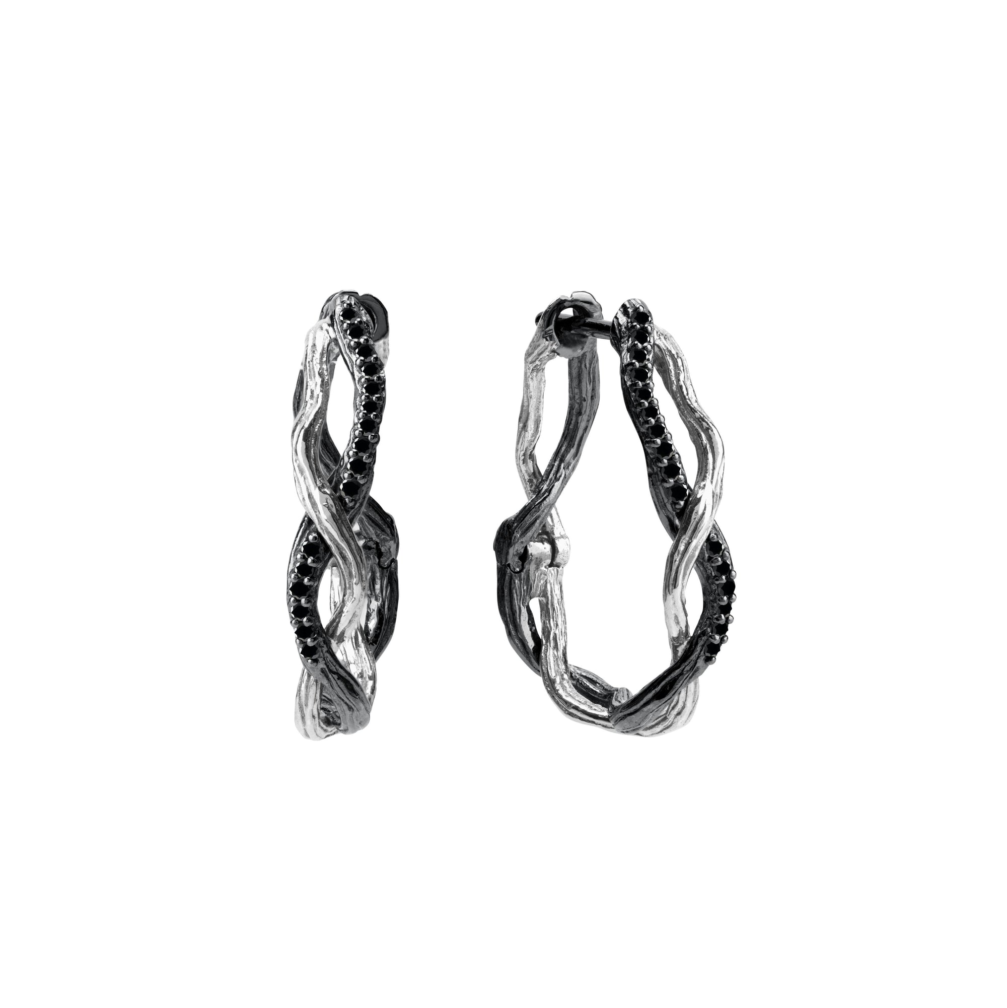 Michael Aram Wisteria Hoops with Diamonds